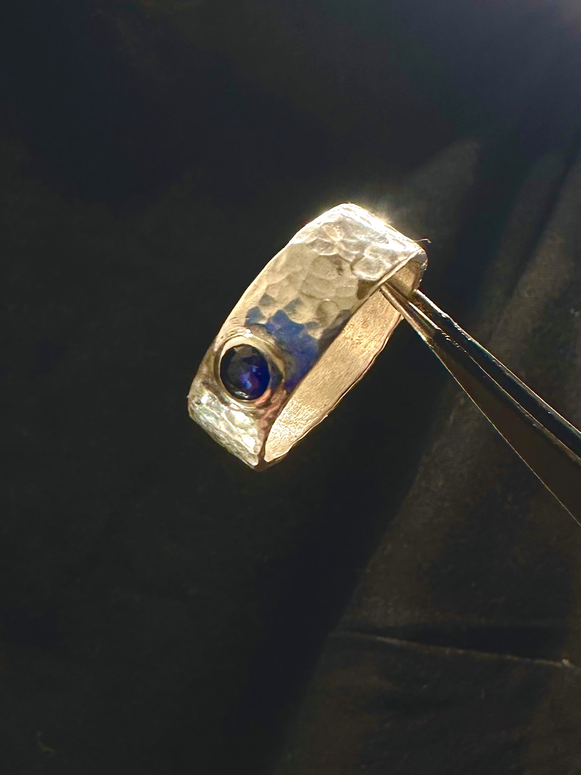 white gold sapphire ring
